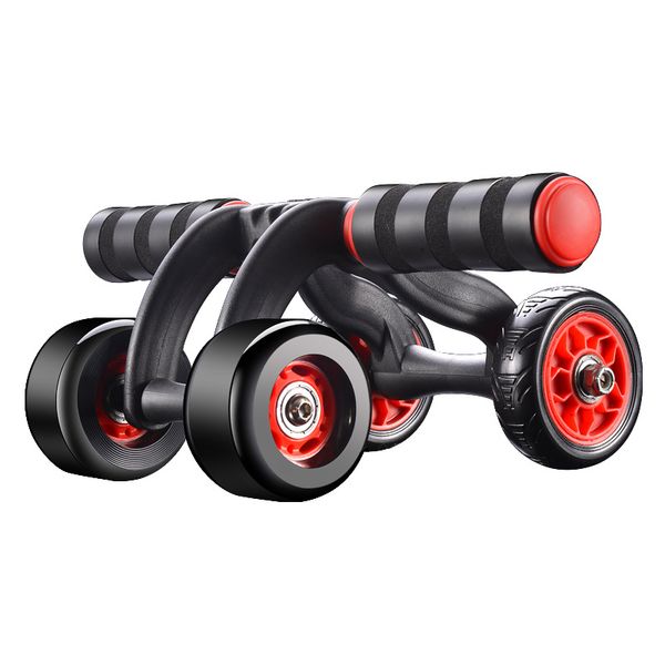 training equipment ab abdominal three wheels exercise roller with extra thick knee pad mat body fitness machine wheel gym tool